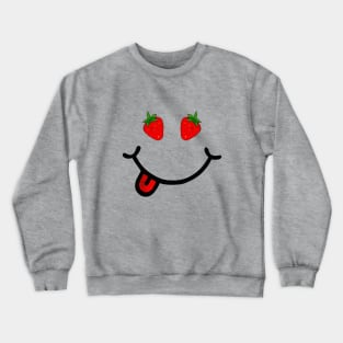 Strawberry & Smile (in the shape of a face) Crewneck Sweatshirt